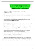 Governmental and Nonprofit &colon; 10e Freeman Chapter 2 Actual Exam with Questions Passed 100&percnt;