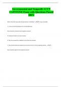 Governmental and Nonprofit ACCT CAPSTONE Exam with Questions Passed 100&percnt;