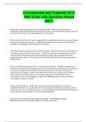 Governmental and Nonprofit ACG 3501 Exam with Questions Passed 100&percnt;