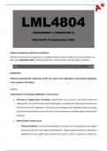 LML4804 Assignment 3 &lpar;Semester 2&rpar; 2024 - Due 25 September 2024