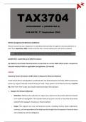 TAX3704 Assignment 2 &lpar;Semester 2&rpar; 2024 - Due 17 September 2024