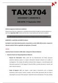 TAX3704 Assignment 2 &lpar;Semester 2&rpar; 2024 - Due 17 September 2024