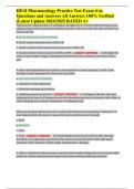 HESI Pharmacology Practice Test Exam With Questions and Answers All Answers 100&percnt; Verified &lpar;Latest Update 2024&sol;2025 &rpar;RATED A&plus; 
