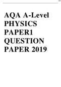 AQA A-Level PHYSICS PAPER1  QUESTION PAPER 2019(COMPLETE QUESTIONS)