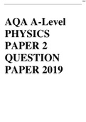 AQA A-Level PHYSICS PAPER 2 QUESTION PAPER 2019
