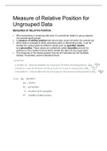 Measure of Relative Position for Ungrouped Data