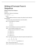 Writing A Formula From A Sequence