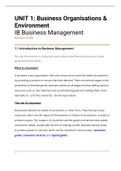 IB Business ALL UNITS + Business Concepts Revision/Study Guides
