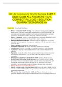 NR 442 Community Health Nursing Exam 1 Study Guide ALL ANSWERS 100% CORRECT FALL-2021 SOLUTION GUARANTEED GRADE A+