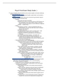 PSY 101 Developmental &lpar;Lifespan&rpar; Pyschology Final Exam Study Guide&period; Portage Learning&period;