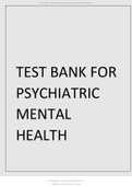 Psychiatric-Mental Health Nursing 8th Edition Videbeck Test Bank 
