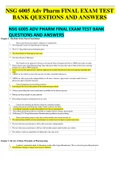 NSG 6005 Adv Pharm FINAL EXAM TEST BANK QUESTIONS AND ANSWERS