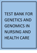 TEST BANK FOR GENETICS AND GENOMICS IN NURSING AND HEALTH CARE 2ND EDITION BY BEERY