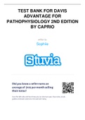 TEST BANK FOR DAVIS ADVANTAGE FOR PATHOPHYSIOLOGY 2ND EDITION BY CAPRIO&period;
