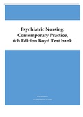 Test Bank Essentials of Psychiatric Nursing: Contemporary Practice 6th Edition Boyd (Answers after each Chapter)