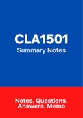 CLA1501 - Notes for Commercial Law (Summary)