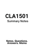 CLA1501 - Notes for Commercial Law (Summary)