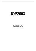 IOP2603 EXAM PACK 2022