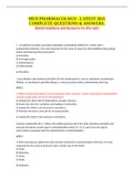 HESI PHARMACOLOGY LATEST 2021 COMPLETE QUESTIONS & ANSWERS&period;