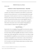 NURS 6551 - Primary Care Of Women&colon; Nonadherence to Lifestyle Changes During Pregnancy &ndash; Eating Habits