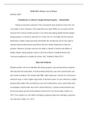  NURS 6551 - Primary Care Of Women&colon; Nonadherence to Lifestyle Changes During Pregnancy &ndash; Eating Habits