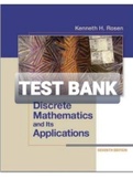 Exam (elaborations) TEST BANK FOR Discrete Mathematics and Its Applications 7th Edition By Kenneth H. Rosen and Jerrold W. Grossman (Student’s Solutions Guide) 