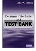 Exam (elaborations) TEST BANK FOR Elementary Mechanics and Thermodynamics By Prof. John W. Norbury (Solutions Manual) 