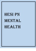 HESI PN MENTAL HEALTH&period;