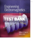 Exam (elaborations) TEST BANK FOR Engineering Electromagnetics 6th Edition By William H. Hayt and John A. Buck 