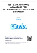 TEST BANK FOR DAVIS ADVANTAGE FOR PATHOPHYSIOLOGY 2ND EDITION BY CAPRIO.