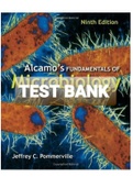 Exam (elaborations) TEST BANK FOR ALCAMOS FUNDAMENTALS OF MICROBIOLOGY 9TH EDITION BY POMMERVILLE 