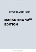 Marketing 12th edition by Charles W. Lamb, Joe F. Hair, Carl McDaniel Latest Test Bank.