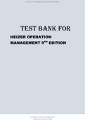 Principles of Operations Management 9th Edition Heizer Latest Test Bank.