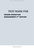 Principles of Operations Management 9th Edition Heizer Latest Test Bank&period;