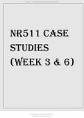 NR511 Case Studies (Week 3 & 6).
