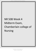 NR 508 Week 4 Midterm Exam..