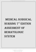 MEDICAL SURGICAL NURSING 7TH EDITION ASSESMENT OF HEMATOLOGIC SYSTEM.