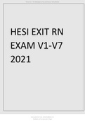 HESI EXIT RN EXAM V1-V7 2021.