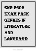 ENG2602 eng 2602 exam pack genres in literature and language: theory, style and poetics