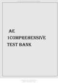 AE 1 COMPREHENSIVE TEST BANK (GET A GRADE A+).