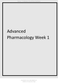 Advanced Pharmacology Week 1 2021.