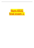 NUR 6531 final exam 1 Exam Already graded A