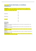NUR 111 Davis Edge Fluid Electrolyte Acid Base Imbalances Test Questions/Answers WITH RATIONALE  (Download To Score an A)