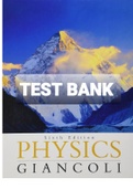 Exam &lpar;elaborations&rpar; TEST  BANK FOR GIANCOLI'S PHYSICS Principles with Applications By Delena Bell Gatch 