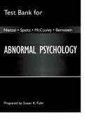 Exam &lpar;elaborations&rpar; TEST BANK Abnormal Psychology Susan K&period; Fuhr 