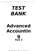 Exam &lpar;elaborations&rpar; TEST BANK Advanced Accounting Part 2 &lpar;2015 Edition&rpar; ZEUS VERNON B&period; MILLAN 