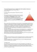 Chris E. Hogan : Financial Statement Fraud: Insights from the Academic Literature