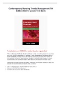 Contemporary Nursing Trends Management 7th Edition Cherry Jacob Test Bank