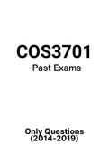 COS3701 -  Exam Questions PACK (2014-2019)