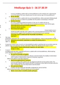 All Med Surge Exams and Quizzes Questions and Answers Graded A